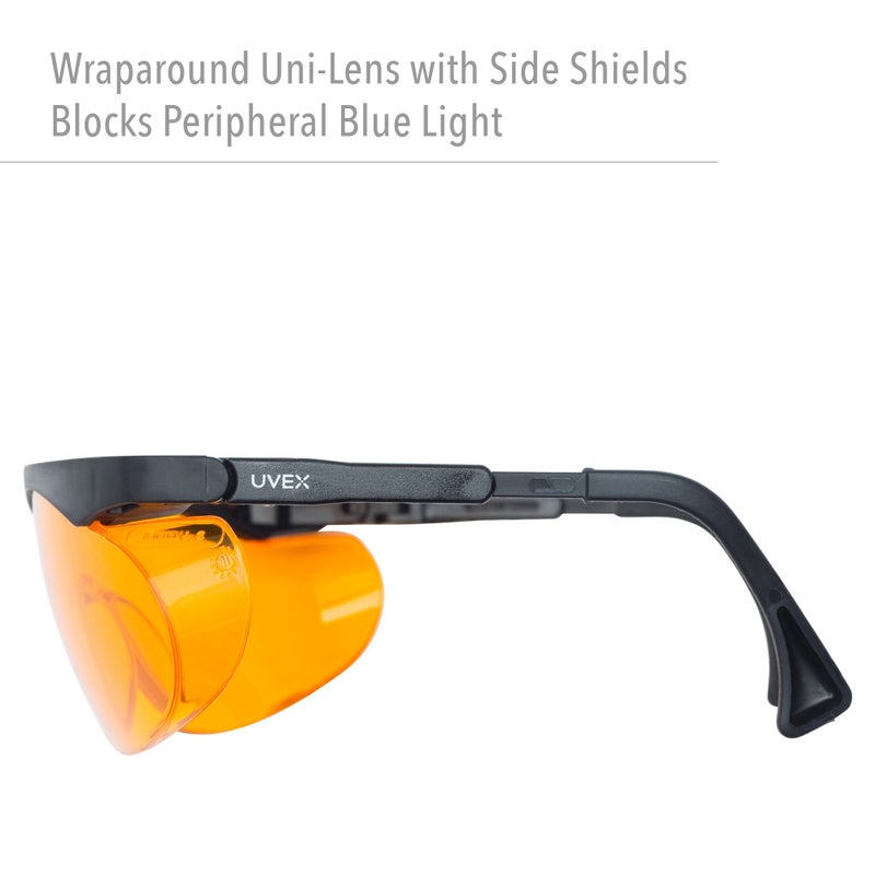 UVEX Honeywell Uvex Ademco Skyper Blue Light Blocking Computer Glasses with SCT-Orange Lens (S1933X) - Image 5